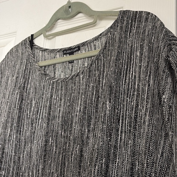 Eileen Fisher Silk Black And White Layered Top, XL, EUC - Picture 2 of 6